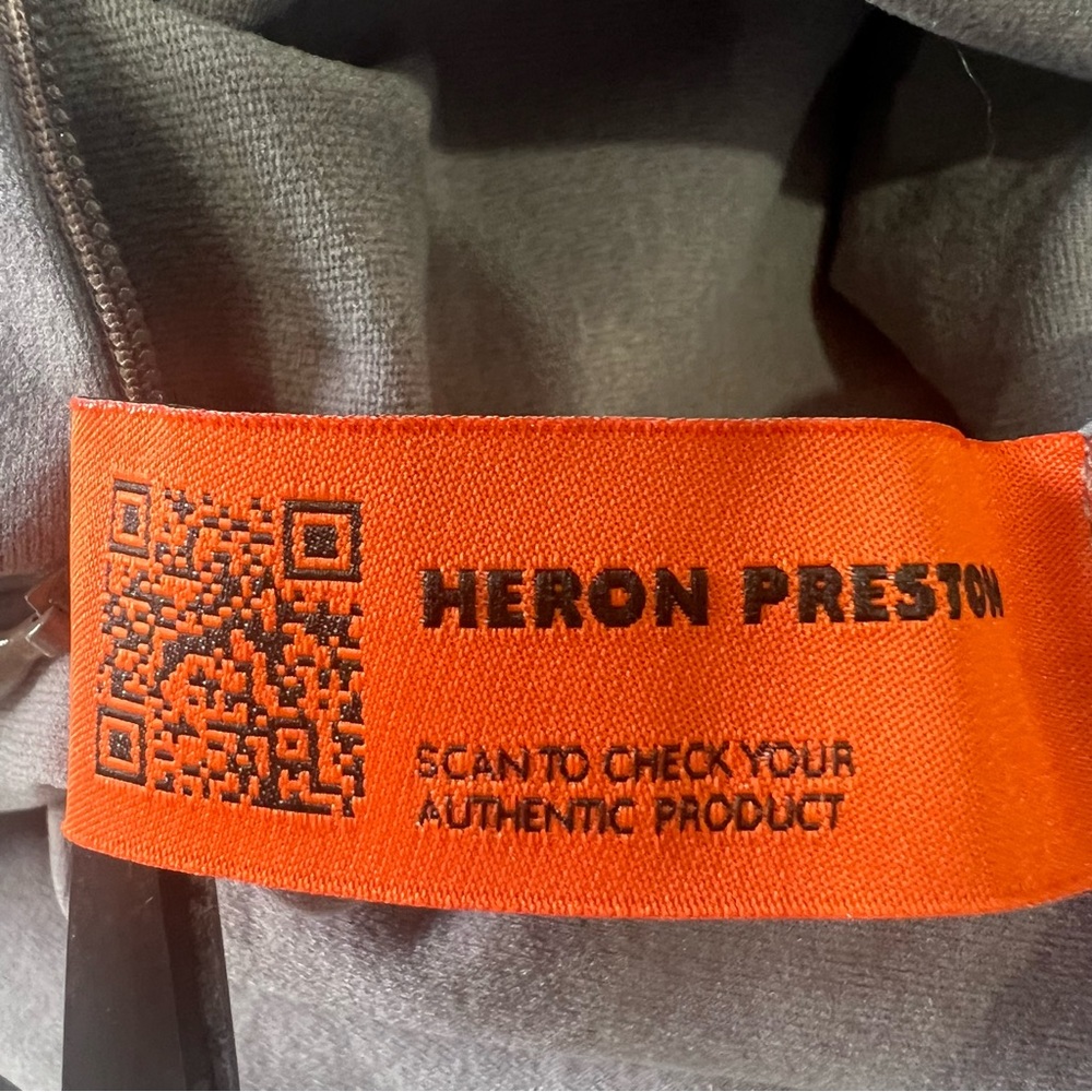 Heron Preston Jumpsuit Reflective Logo Grey Long Sleeve Stretch Size XL‎ - Picture 10 of 13